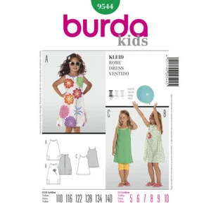 Vestito bambina Burda bambino modello facile da cucire 9544 età 5-10 - Foto 1 di 3