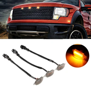 Luces LED delanteras de rejilla ámbar ahumado para Toyota 4Runner 2014-2021 3 piezas - Imagen 1 de 12