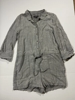 Mameluco Level 99 para mujer mediano chambray niebla gris mezcla de lino Foto 1 de 4