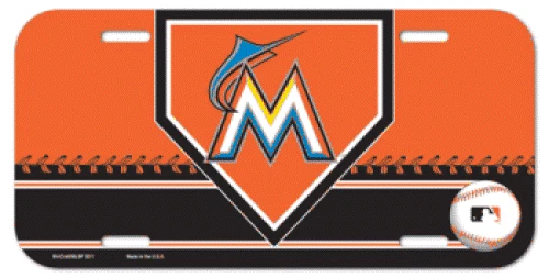 Miami Marlins License Plate Car Truck SUV Van Durable Tag MLB Baseball USA - Image 1 of 1