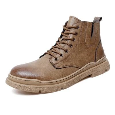 Hombres Negocios Formales Informales Desierto Punta Redonda Deporte Cómodo Plano Botines Zapatos Foto 1 de 4