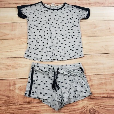 Lucky Brand 睡衣套装女式小号灰色蓝色睡衣休闲休闲女士 — 第 1/4 张图片