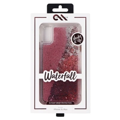 Чехол Case-Mate Waterfall жидкий блестящий для Apple iPhone XS Max - розовое золото - Изображение 1 из 2