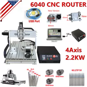 6040 CNC 2.2KW 4Axis Router Frame Mach3USB Engraving Cutting Drilling Machine US - Picture 1 of 12
