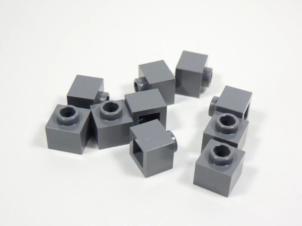 LEGO 10 ladrillos gris azulado oscuro 1x1x2/3 con centro abierto T2 Foto 1 de 1