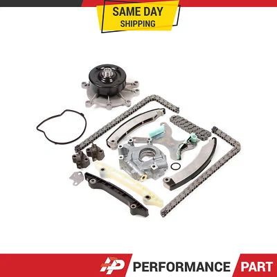 Timing Chain Kit Water Oil Pump w/o Gears for 02-10 Chrysler Dodge 3.7L SOHC Foto 1 de 4