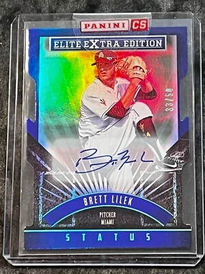 2015 Panini BLUE FOIL REFRACTOR Elite Extra Edition AUTO Brett Lilek 33/50 - Image 1 of 3