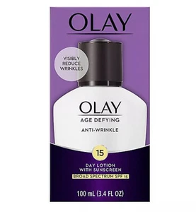 Olay Age Defying Anti-Wrinckle Day Lotion Sunscreen SPF15 3.4oz NEW IN BOX - Picture 1 of 3