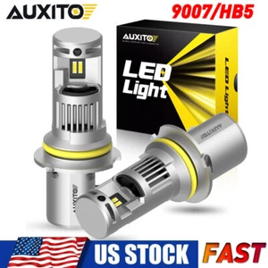 2Pcs LED Headlights 9007 HB5 Super White 6000K High Power 90W 20000LM Wireless - Picture 1 of 12
