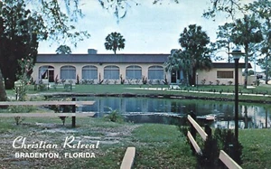 Christian Retreat Dining Hall on Conference Grounds Bradenton Florida Postcard - Picture 1 of 2