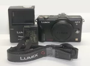 Panasonic LUMIX DMC-GF2 Black 12.1MP Micro 4/3 Digital Camera Body 3D - Picture 1 of 9