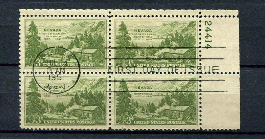 USA : Scott # 999 - Plate Block # 24414 - used - Image 1 of 1
