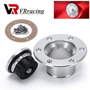 Llenadora de tanque de combustible de gas 6 pernos tapa de puerta tapa embellecedor montaje al ras Billet aluminio - Imagen 1 de 16