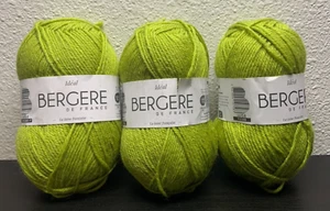 (Lot of 3) Bergere de France Ideal Yarn Worsted Wool, Fougere Fern Green - Picture 1 of 5