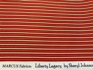 Marcus Fabrics Sheryl Johnson 1800s Civil War Repro LIBERTY LEGACY Red FQ - Picture 1 of 1