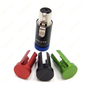 Flat cover thin color red blue green black MINI XLR TA3F 3hole female audio plug - Picture 1 of 13