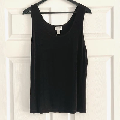 Camiseta sin mangas Chico’s Travelers marrón chispas chocolate talla 3 nueva con etiquetas Foto 1 de 4