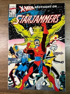 X-Men Spotlight On...Starjammers 1, 1990, wrap around cardsk cover, Newstand Ed - Picture 1 of 2