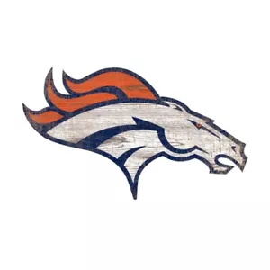 Denver Broncos Distressed Logo Cutout Sign - Picture 1 of 1