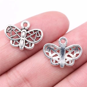 160 Stck. Tibetisches Silber Schmetterling Charms Anhänger 18x14MM Zum Selbermachen B15861 - Bild 1 von 3