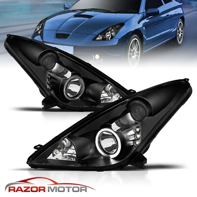 [LED Halo]For 2000 2001 2002 2003 2004 2005 Toyota Celica Projector Headlights - Image 1 of 4