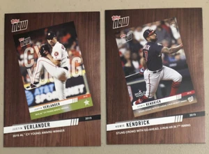 2020 Topps Series 2 ⚾️ Topps Now • 2 Insert Lot ⚾️ Verlander • Kendrick ⚾️ #BTN - Bild 1 von 6
