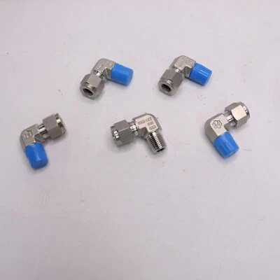 (5-Pk) Ham-Let Compression Tube Male Elbow Comp x MNPT Ends 3/8" x 1/4" 3002188  - Image 1 of 4