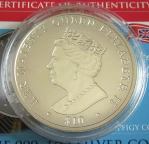 British Virgin Islands 10 Dollars 2017 Sapphire Jubilee 1 Oz Silber - Bild 1 von 2
