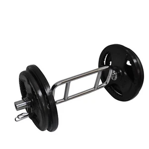 78kg Olympic Barbell Weight Set - Tricep Bar + 70kg Iron Ez Grip Weight Plate - Picture 1 of 8