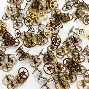 50 Uhrenräder Rosegold Steampunk Zahnräder Teil Uhrmacher verändert Kunst Lot Reparatur - Bild 1 von 4