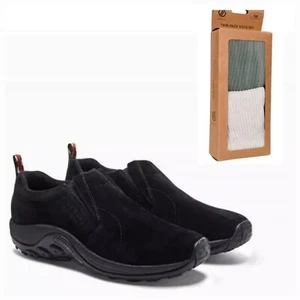 Merrell Jungle Moc Hombres Zapatos Merrell Gamuza Cómodos Zapatos Sin Cordones Entrenadores Negros - Imagen 1 de 5