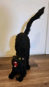 Vintage Retro gruselige große schwarze Katze Halloween Dekoration Figuren/Requisite - Bild 1 von 7