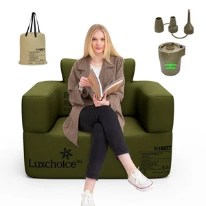 Luxchoice Divano Gonfiabile Campeggio Con Pompa Portatile Staccabile USB Divano - Foto 1 di 24