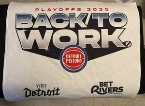 Detroit Pistons 2025 Playoffs Rally Towel Polyester Back To Work Game 4 LCA! - Picture 1 of 1