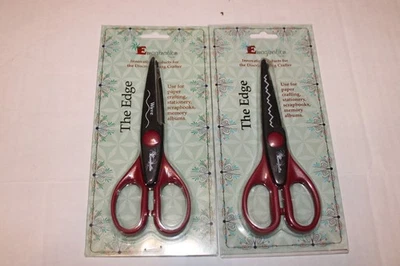 The Edge Scallop Decorative Edged Scissors 2 Paids Both New Unused - Image 1 of 3
