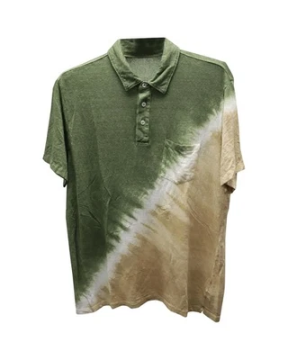 Preloved Altea Vintage TieDye Polo Shirt Men Green Print T-Shirts Foto 1 de 4