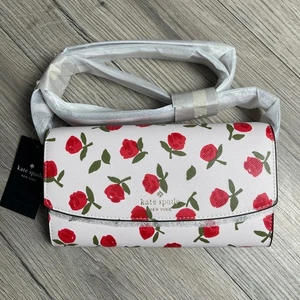 Kate Spade Dana Small Flap Crossbody Bag - Red Rose Multi - KE622 - $249 - Picture 1 of 10