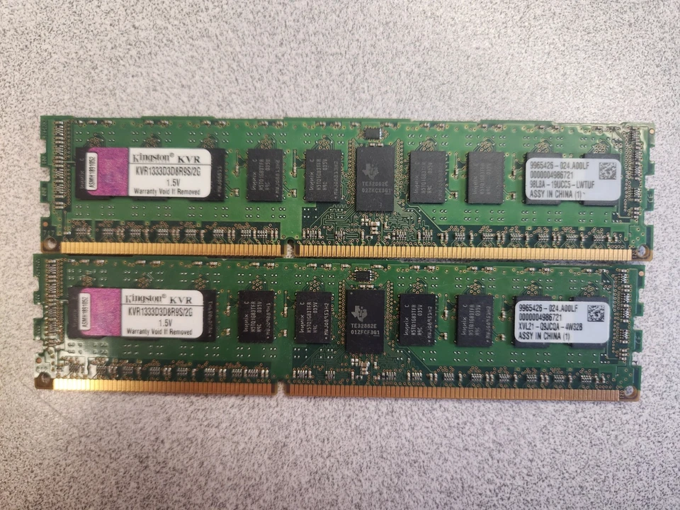 KVR1333D3D8R9S/2G Kingston 2GB PC3-10600 DDR3-1333MHz Memory 4GB(2X2GB) - Image 1 of 1