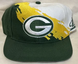 Green Bay Packers Vintage Logo Athletic Splash Snapback Hat - OSFA Pro Line - Picture 1 of 10