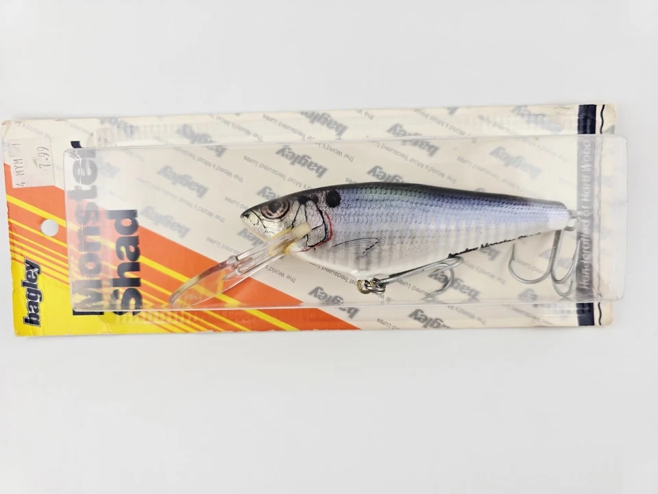 Vintage NOS Bagley 5in. Monster Shad In Shad On White Color 4DSF5-SH4 New n Box  - Image 1 of 4
