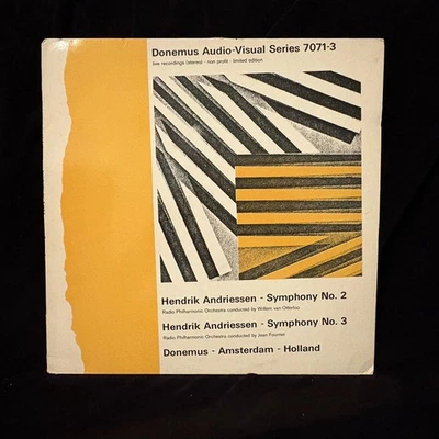 ANDRIESSEN Symphonies #2 & 3 - Otterloo & Fournet - DONEMUS ST LP LTD ED 1970 - Image 1 of 4