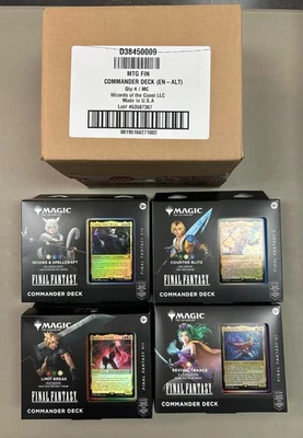 Juego de 4 mazos Magic The Gathering Magic The Gathering sin abrir Final Fantasy Commander Foto 1 de 4
