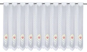 Neusser Collection Cafehausgardine gelb-rot, 60 x 145 cm - Bild 1 von 2