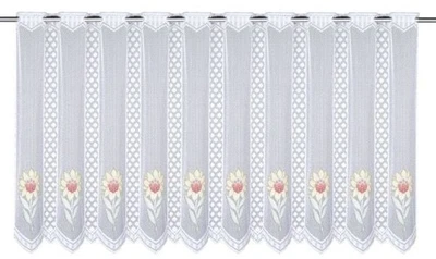 Neusser Collection Cafehausgardine gelb-rot, 60 x 145 cm - Bild 1 von 2