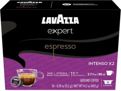 Lavazza Expert Intenso Cápsulas Doble Tiro - Tostado Oscuro para Máquinas con Clase  Foto 1 de 4