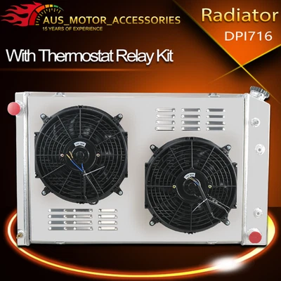 716 3 Row Radiator Shroud Fan For 1973-87 Chevy C/K C10 C20 C30 K10/20 GMC Truck - Image 1 of 4