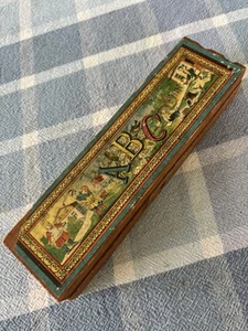 Victorian Pencil Box ABC School Days Lithograph - Picture 1 of 15