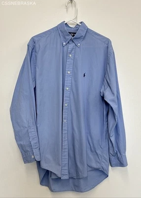 Camisa Ralph Lauren Azul Para Hombre Oxford Botón Frontal - Talla M Foto 1 de 4