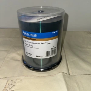 100x Falcon Media CD-R 52x 700 MB SmartGuard bianco lucido linea premium - Foto 1 di 5