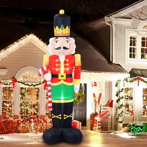 8FT Christmas Inflatables Nutcracker Soldier Outdoor Decorations, Christmas B... - Picture 1 of 9